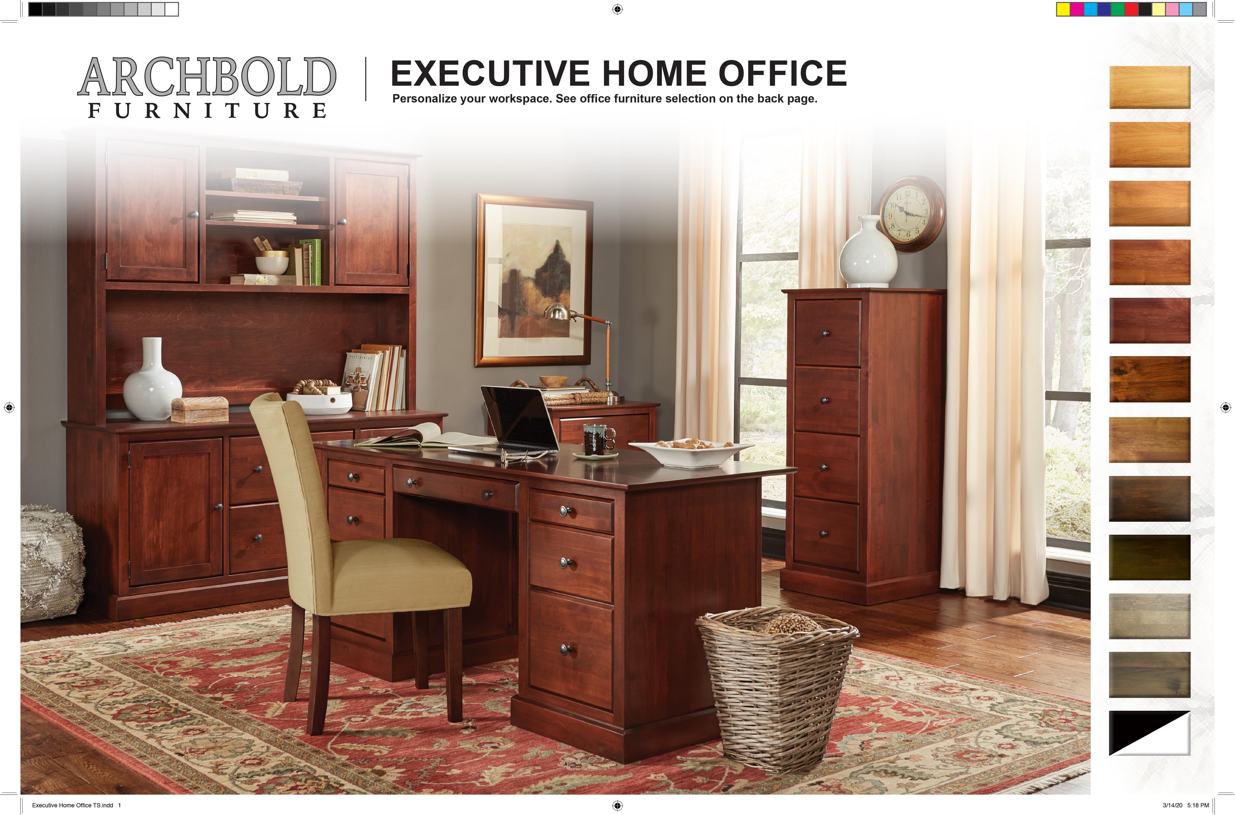 Archbold Furniture Executive Home Office American Made L Shape Desk and
